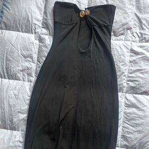 Elegant Black Halter Dress